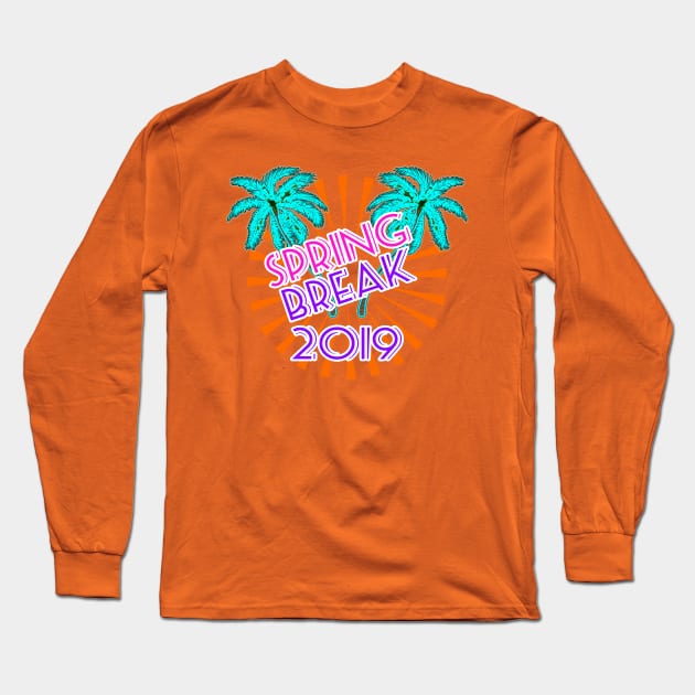 Spring Break 2019 Official T-Shirt by Basement Mastermind Long Sleeve T-Shirt by BasementMaster